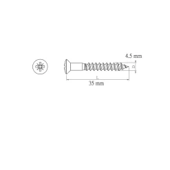 Vis de bardage en acier inoxydable A2, 4,5x35 mm - 50 pièces^Diall Clearance