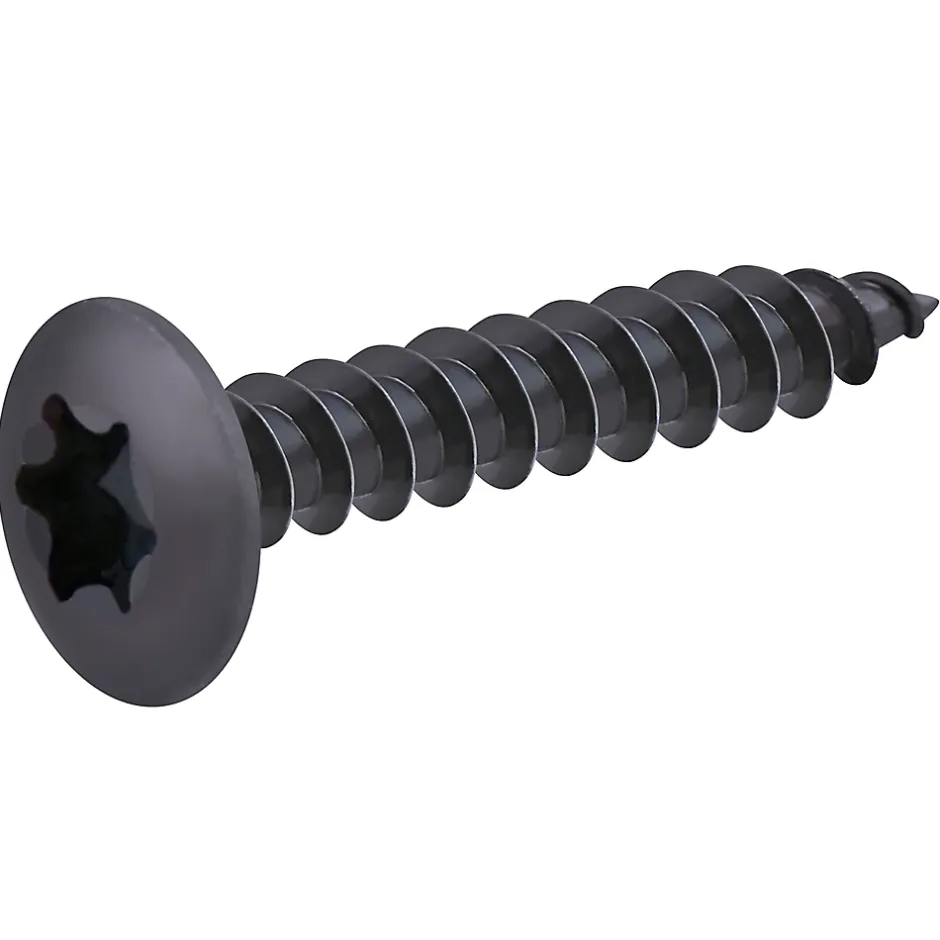 Vis de charnière zinguée noire 6x40 mm - 20 pièces-Diall