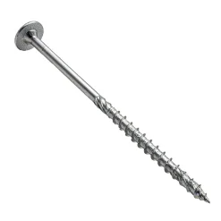 Vis de construction bois à tête large Torx zinguées blanches 10 x 180 mm 25 pcs-Klimas Outlet