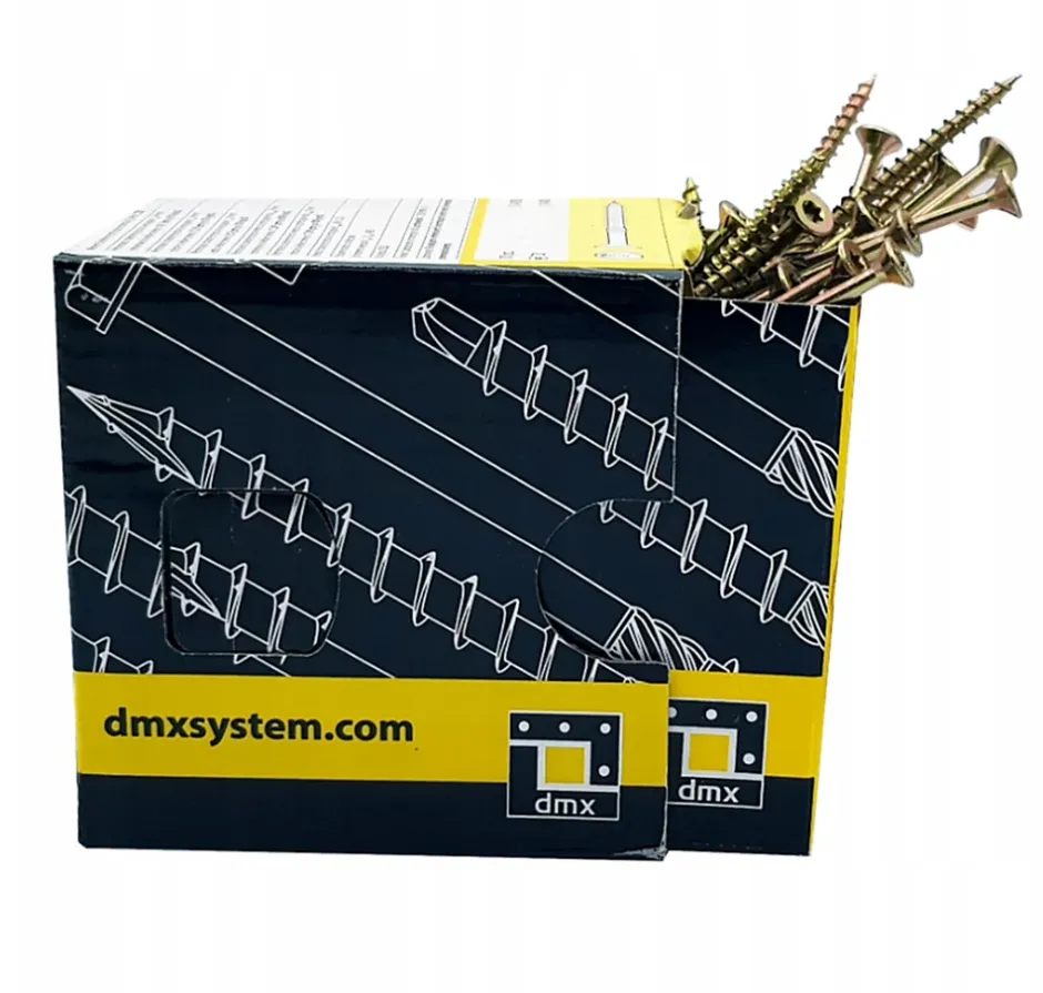 Vis de construction en bois à tête fraisée, zinguée jaune, 10 x 200 mm 50 pcs-Domax New