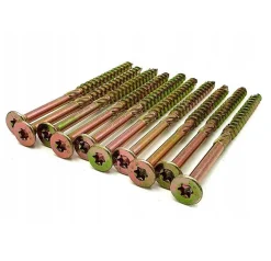 Vis de construction en bois à tête fraisée, zinguée jaune, 8 x 50 mm 100 pcs-Domax Best