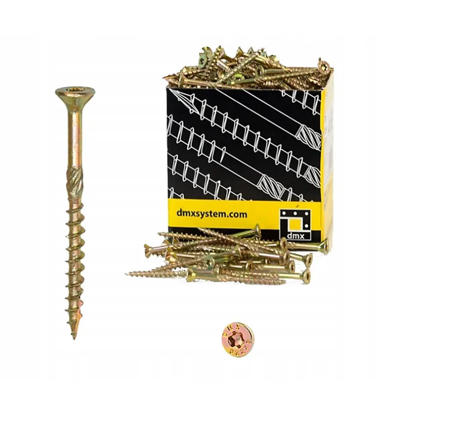 Vis de construction en bois à tête fraisée, zinguée jaune, 5 x 100 mm 100 pcs^Domax Hot