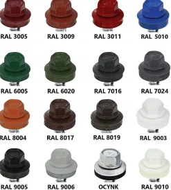 Vis de toiture WFD pour tôle trapézoïdale sur bois RAL 8017 Brun chocolat 4,8x25 mm 250 pièces^Klimas Clearance