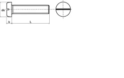 Vis métaux tête cylindrique fendue diam. 4 x 16 mm - boîte de 500 - VMCF0401602B-Lennie Online