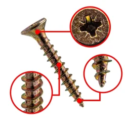 Vis pour aggloméré KMH tête fraisée PZ zingué jaune 3 x 16 mm 2000 pièces^Klimas Outlet