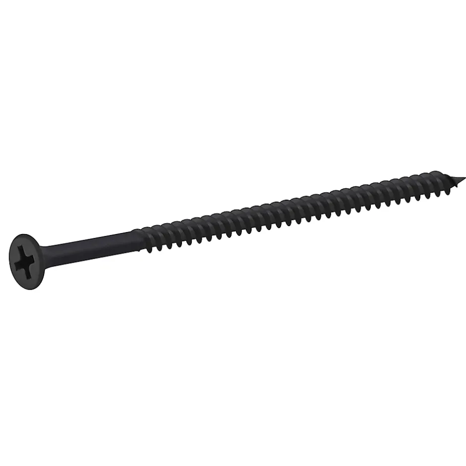 Vis pour plaque de plâtre (universelle), noir mat, 4,8x90 mm - 200 pièces^Diall Outlet