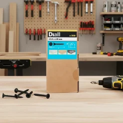 Vis pour plaque de plâtre (universelle), noir mat, 3,5x35 mm - 200 pièces^Diall Best