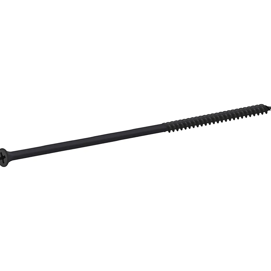 Vis pour plaque de plâtre (universelle), noir mat, 4,8x140 mm - 200 pièces^Diall Best