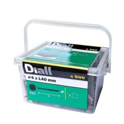 Vis pour terrasse Pozidriv acier 4 x 40 mm , 500 pièces-Diall Outlet