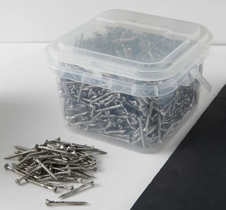 Vis pour terrasse Torx + 2 embouts acier inoxydable 5 x 50 mm, 1000 pièces-Diall Hot