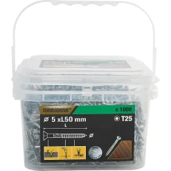 Vis pour terrasse Torx acier inoxydable A2 5 x 50 mm , 1000 pièces-TurboDrive Clearance