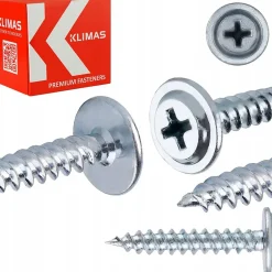 Vis pour tôle WPC tête bombée zinguées 4,2 x 40 mm 400 pcs^Klimas Outlet
