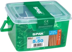 Vis terrasse tête cylindrique torx Spax 5x50mm - 230 pièces^Spax France Sale