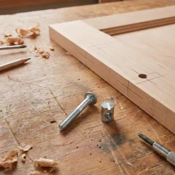 Vis tête bombée + plot en acier zingué, Ø.6 x L. 50 mm vendue par 4 pièces^Diall Outlet