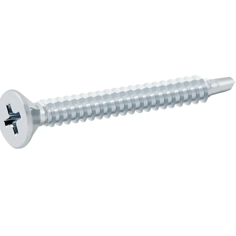 Vis zinguée autoperceuses fraisées, 4,8x50 mm - 100 pièces-Diall