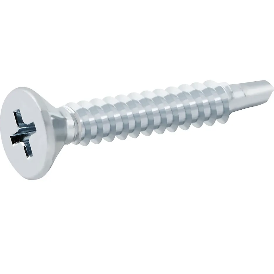 Vis zinguée autoperceuses à tête à collerette, 4,2x32 mm - 100 pièces^Diall New