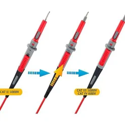 MS-4PS-E Cordon de mesure de sécurité 4 mm 1 m bicolore 10 A 1000 V^Voltcraft New