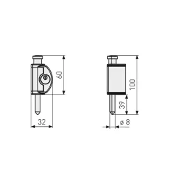Vérrou de fenêtre coulissante blanc^Abus Online