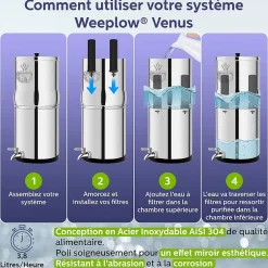 (r) Venus 5.6L Édition Essentielle - système de filtration par gravité pour eau potable-Weeplow Best