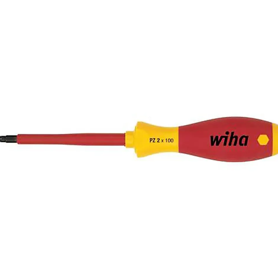 Wiha 324 00879 Tournevis isolé Pozidriv PZ 2, lame 100 mm, poignée ergonomique SoftFinish-4M New
