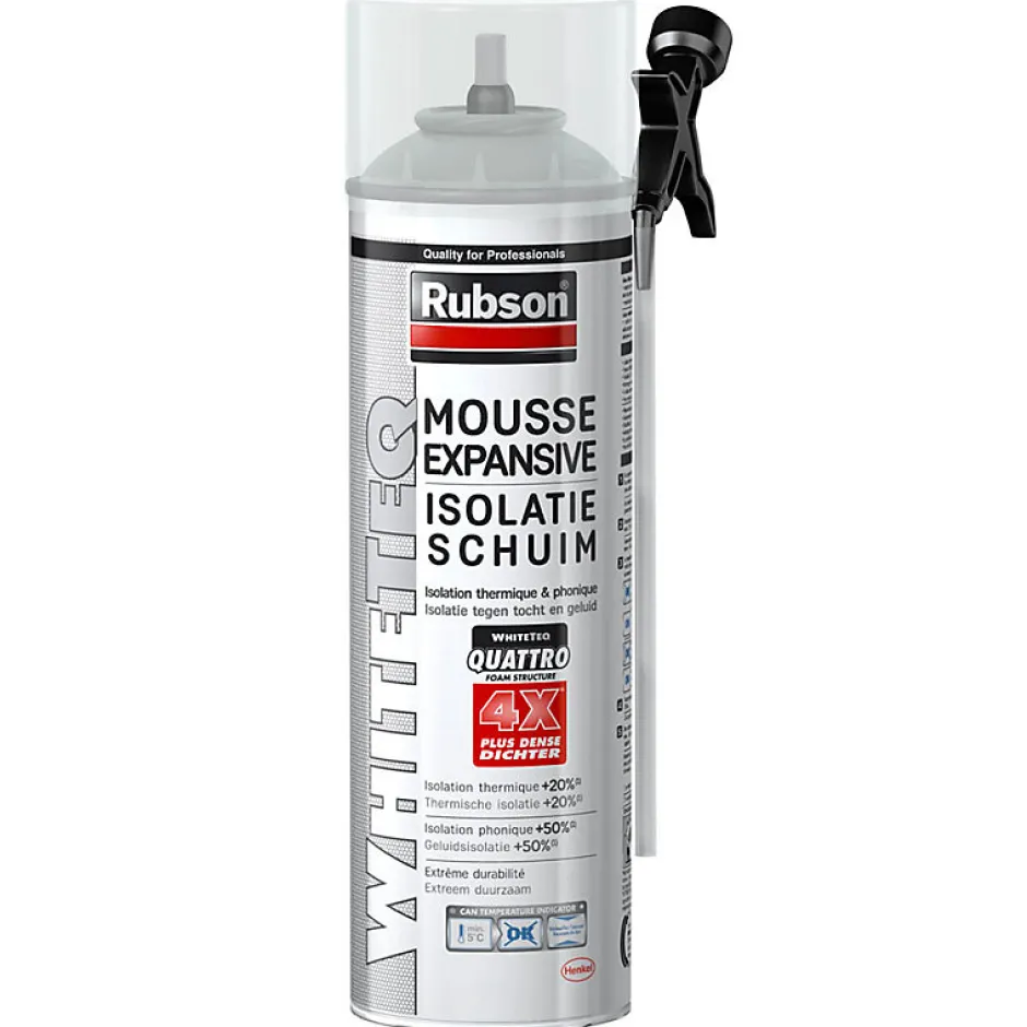 12x aerosols mousse PU expansive 500ml WhiteTEQ-Rubson Discount