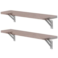 4x Equerres Etagere mural support d'angle en aluminium argent-Ml-Design Outlet