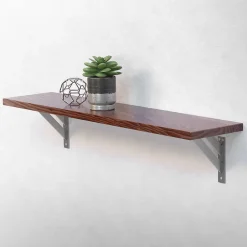 2x Equerres Etagere mural support d'angle en aluminium argent^Ml-Design Discount