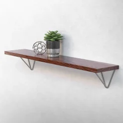 4x Support Etagere d'angle triangle en métal gris avec vis 160 mm-Ml-Design Discount