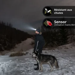 - Lampe frontale LED rechargeable, USB 300 lumens, sensor intégré - FR450SSTRIP-Xanlite Discount