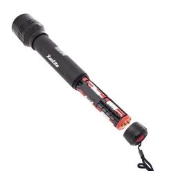 - Lampe Torche LED Métallique, x3 Modes d'Eclairage, 1500 Lumens, Piles Incluses - TO1500L-Xanlite New