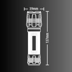 - Lampe Torche LED Métallique, x3 Modes d'Eclairage, 300 Lumens, Piles Incluses - TO250S^Xanlite Outlet