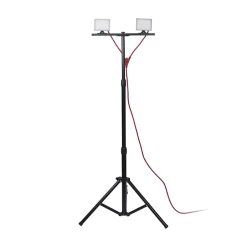 - Projecteur de Chantier LED sur Pied, Filaire, x2 Projecteurs 20 W, 2800 Lumens - PR20W2T^Xanlite