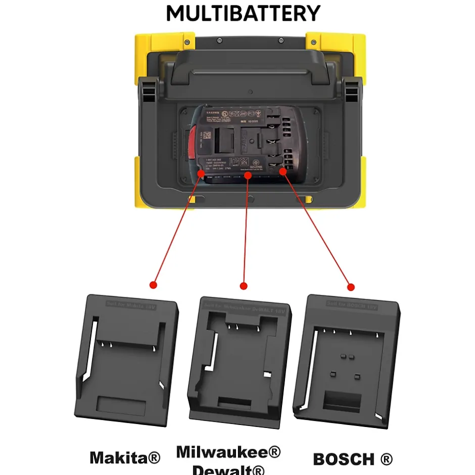 X-BLAST PRO : Lampe de travail pour batteries 18V, 5000 lm^Stak Hot