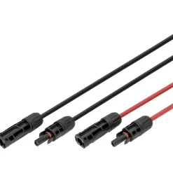 2x5m Allonge câble solaire 4mm² - MC4 - (Noir - Rouge)^Uniteck Discount