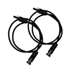 2x1m Allonge câble solaire 4mm² - MC4 - (Noir - Noir)-Staubli Best
